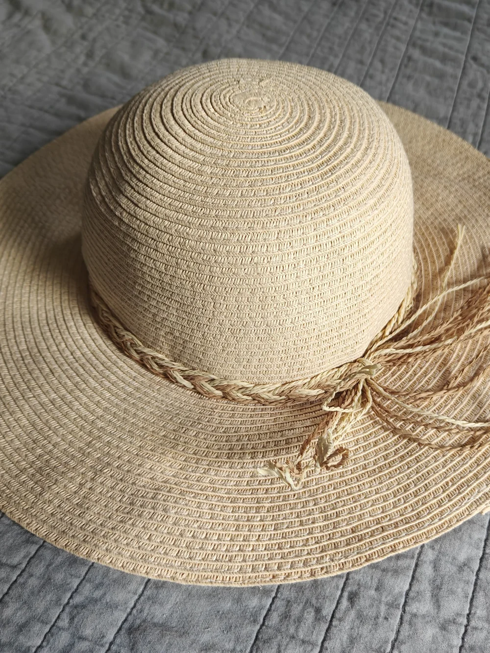 Source Unknown Braided Straw Sun Hat - Beige